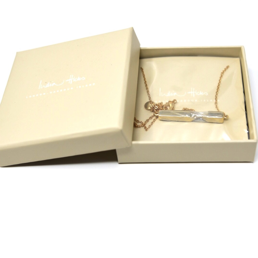 NEW India Hicks 18K Gold THE OBLIQUE Necklace - Picture 3 of 4